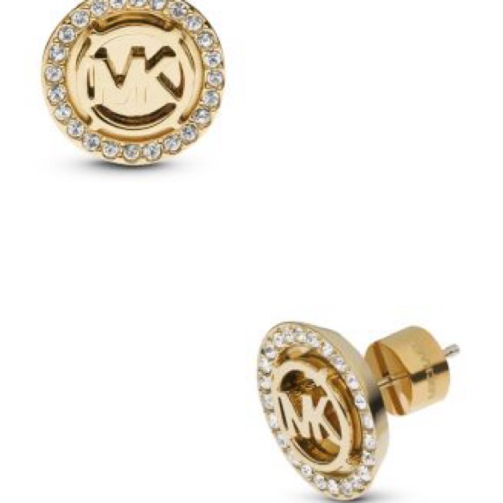 Michael Kors Gold Crystal Pavé Earrings